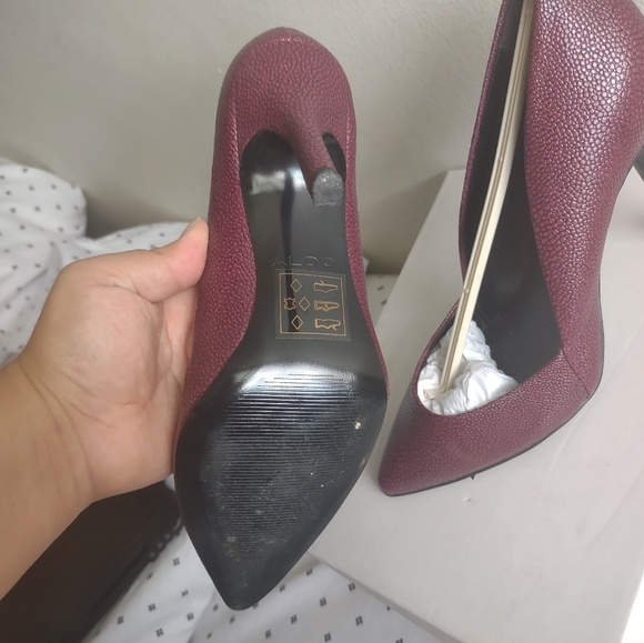Aldo heels size 7 genuine Leather - Picture 3 of 6